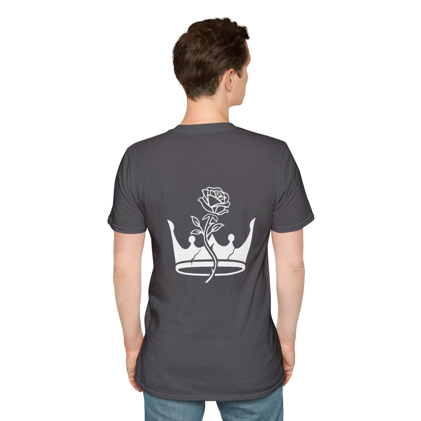 The Outline Series - Crown and Rose Tee. - Faded Empire Clothing